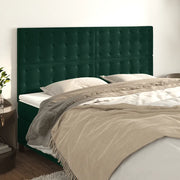 Testiera 4 pz Verde Scuro 80x5x78/88 cm in Vellutocod mxl 121555