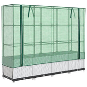 Fioriere | Cassetta per fiori | Letto Rialzato con Copertura Serra Effetto Rattan 160x40x138 cm