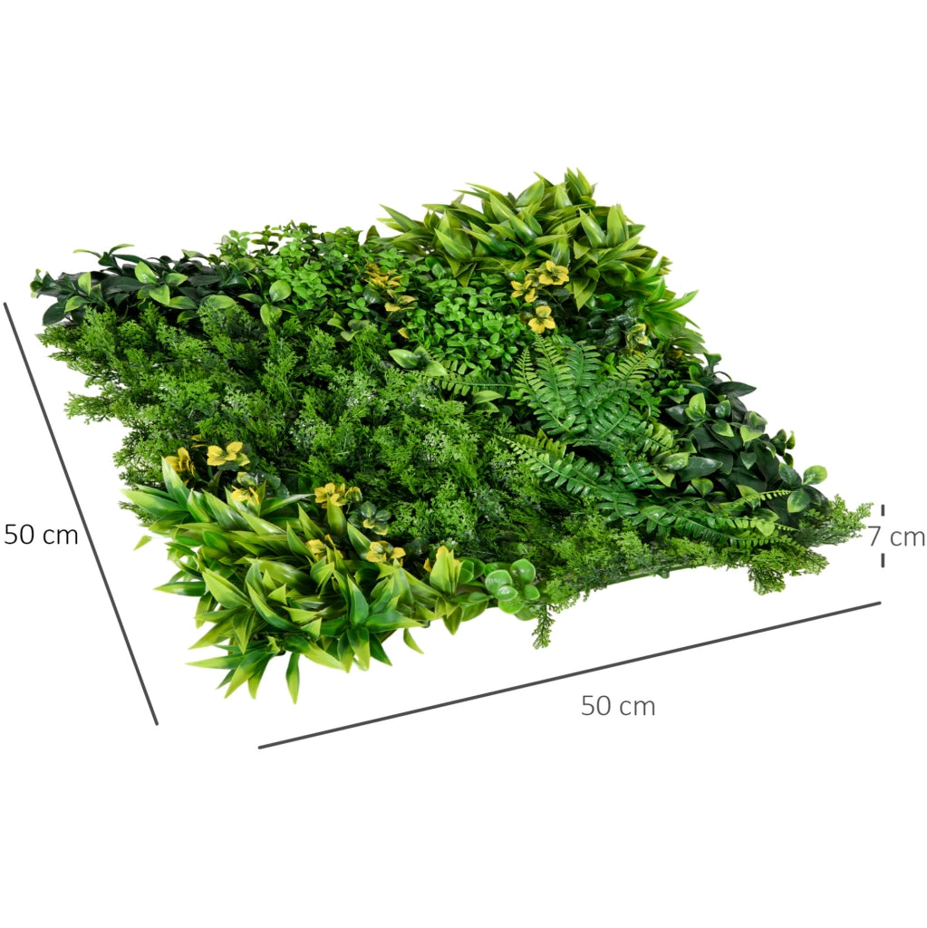 Parete vegetale artificiale 12 pz 50x50 cm in polietilene verde, frangivista balcone –