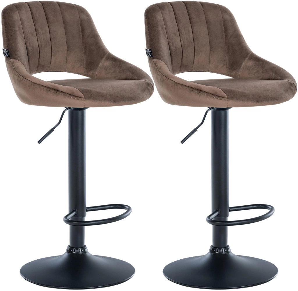 Set di 2 sgabelli da bar Milet velluto B 2