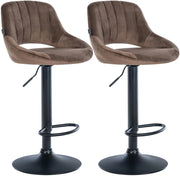 Set di 2 sgabelli da bar Milet velluto B 2