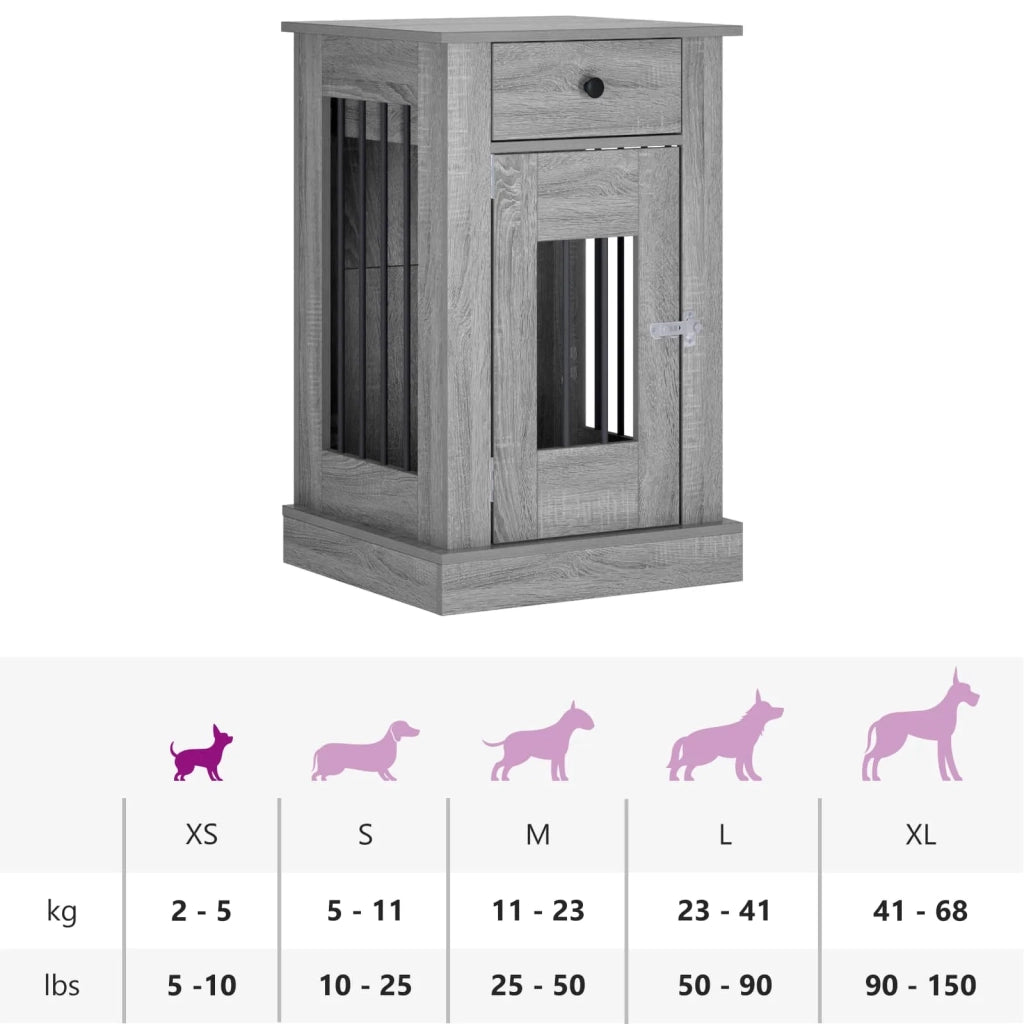 Mobile da cassa per cani Sonoma grigio 50 x 47,5 x 80 cm 8014782