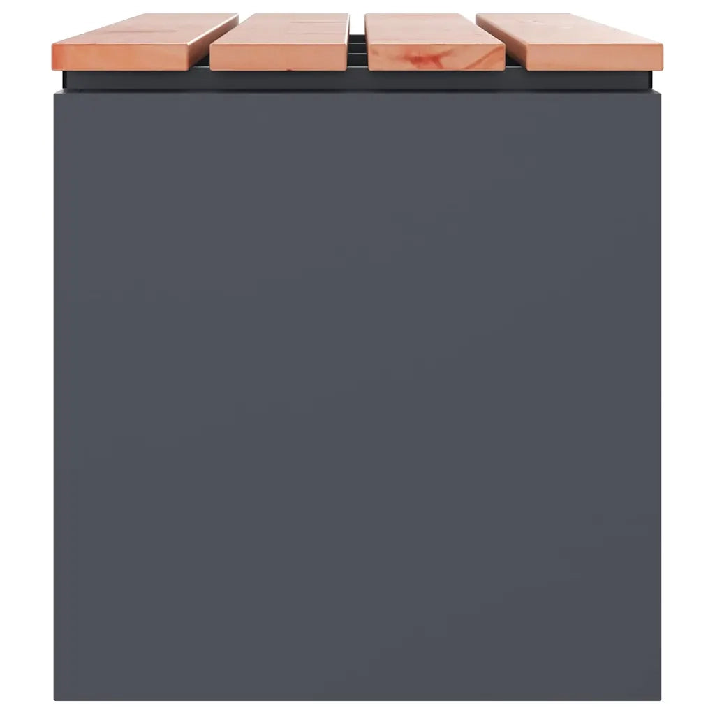 Panchina da giardino Antracite 100 x 40 x 43 cm Acciaio 874907