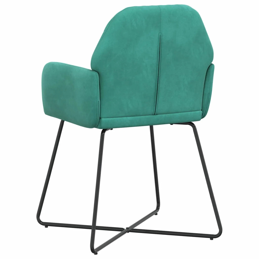 Sedie da pranzo 2 pz Velluto Turchese 55 x 50 x 84 cm 42034374