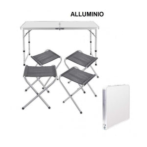 Set PicNic portatile in alluminio