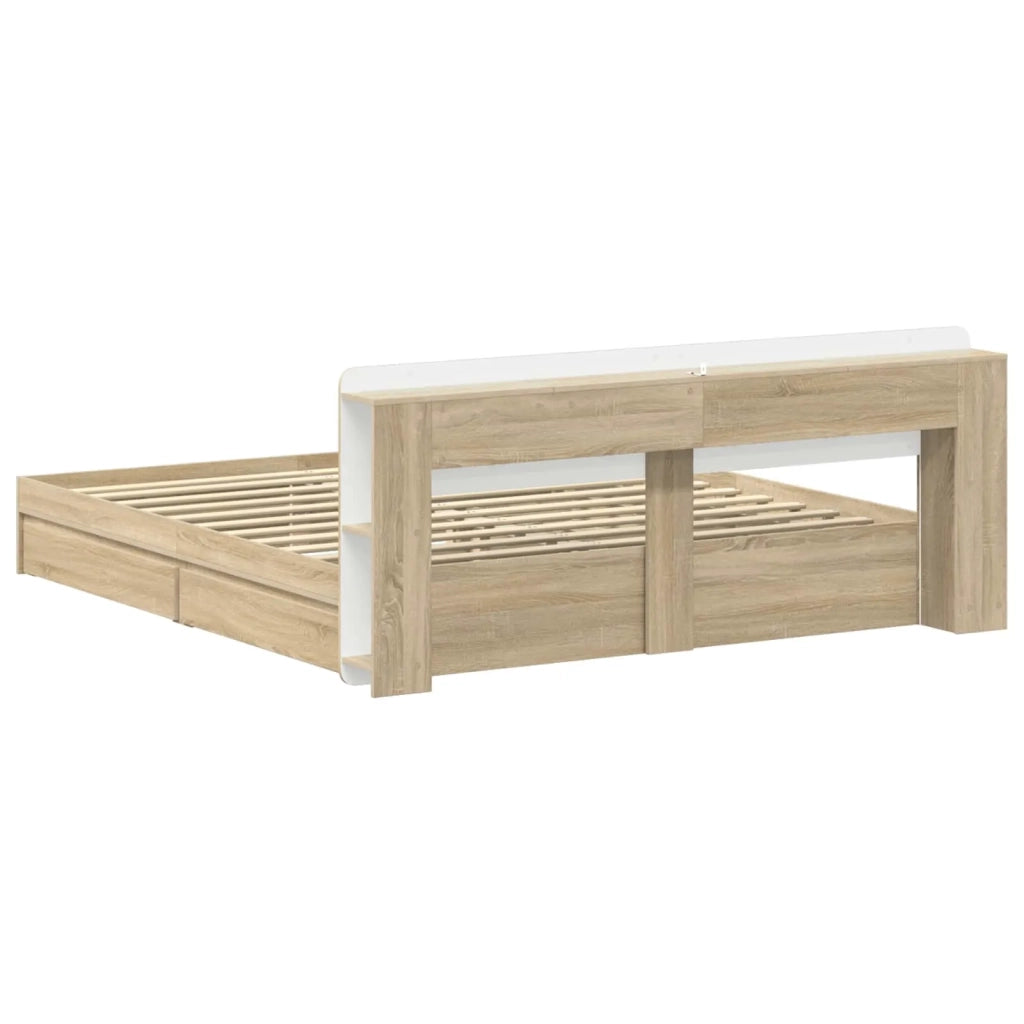 Telaio del letto con storage Rovere Sonoma 180 x 200 cm 3433603