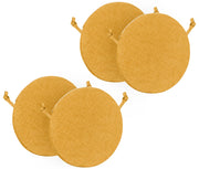 Cuscini Rotondi Per Sedie Cucina Imbottiti Sfoderabili Con Cerniera Cuscino Rotondo Ø 40 Cm Sedia Tavolo Lavabile In Lavatrice Con Lacci Per Fissaggio Prodotto Italiano Comodi 4 Pezzi - Giallo