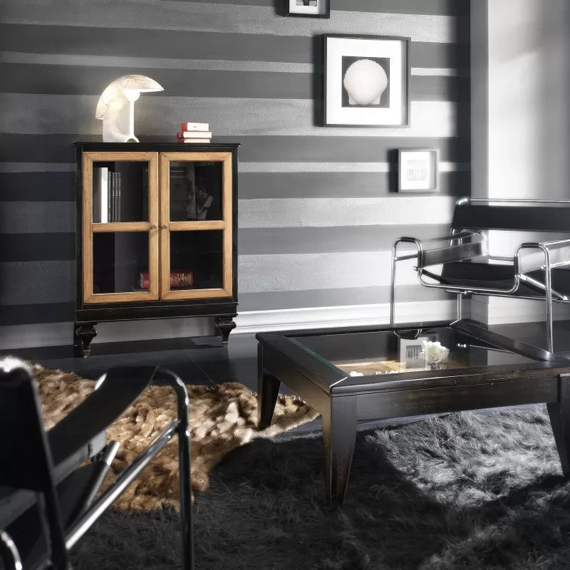 Vetrina classica 2 porte in legno shabby 80x39x104 - Mobili 2G