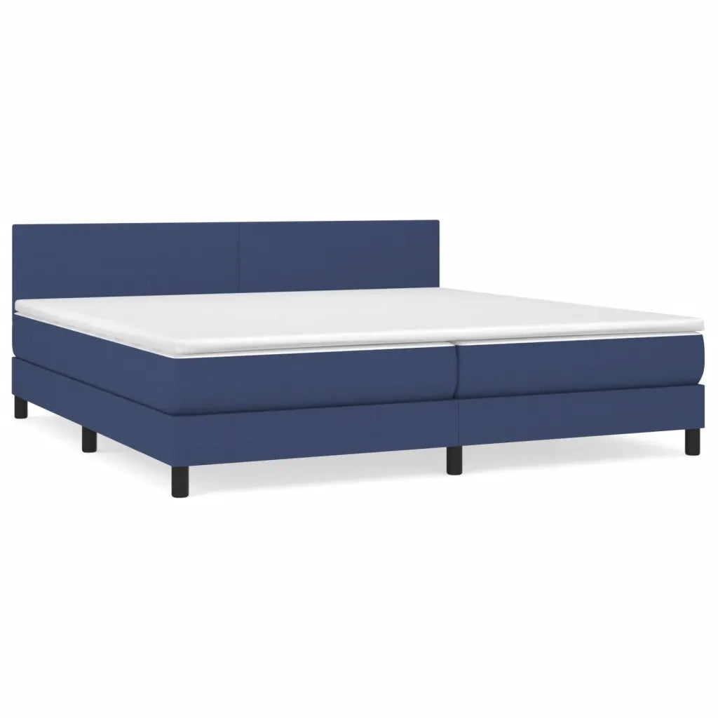 Giroletto a Molle con Materasso Blu 200x200 cm in Tessuto 3139927