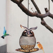 Vogelvoeder in Metallo con Apertura a Coperchio con Fessure di Laminazione e Drenaggio Voglia di Alimentazione per Uccelli Selvatici Resistenze Acquatica
