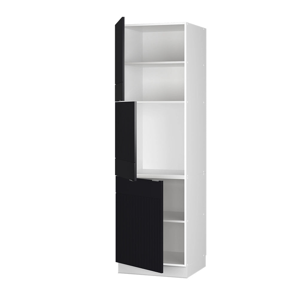 Vicco Mobile per forno da incasso Nero a righe 60 cm