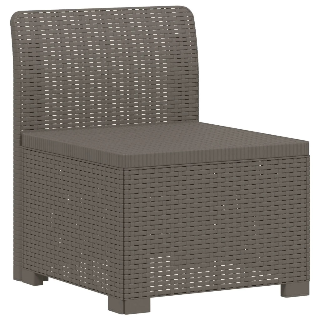 Divano da Giardino 4 Posti Aspetto Rattan PP Grigio Chiaro 3443961