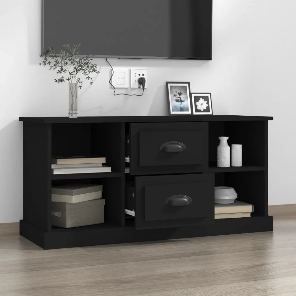Mobile Porta TV Nero 99,5x35,5x48 cm in Legno Multistrato 816273
