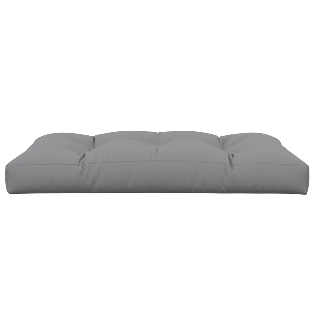 Cuscino per Pallet 120 x 80 x 12 cm Grigio in Tessuto