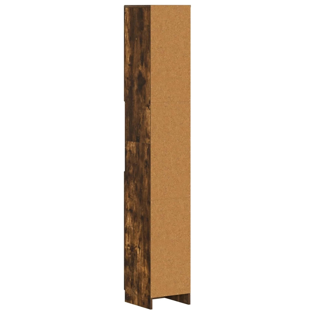 Armadio da Bagno con Ripiano Aperto UTRECHT Rovere Fumo 897700