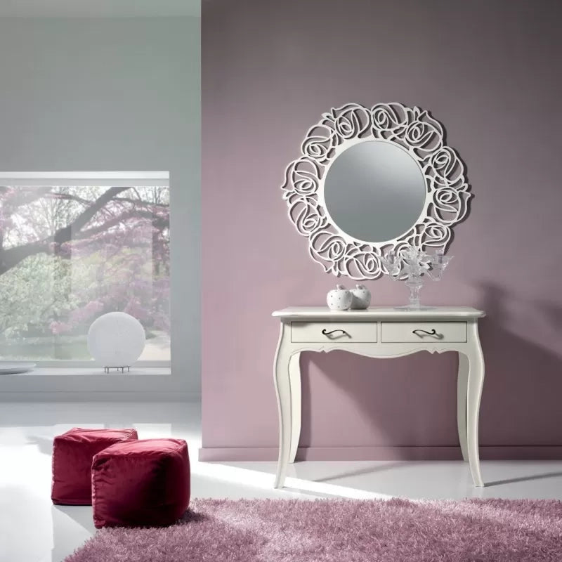 Consolle in legno laccata bianco opaco misure l.101 p.38 h.82 (3106) - Mobili 2G