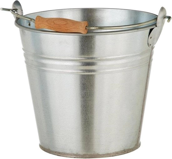 Emme decorativa in acciaio inossidabile argentato - altezza 26 cm - decorazione per giardino.