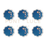 SET 6 SOTTOBICCHIERI ARMONIA IN CRISTALLO ACRILICO E ECOPELLE COLORE OTTANIO