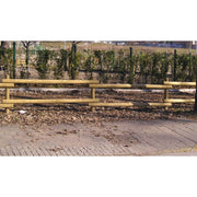 Recinzione in legno con mezzi pali 20 pezzi lunghezza 250 cm per giardino e staccionate - Esterni da Vivere