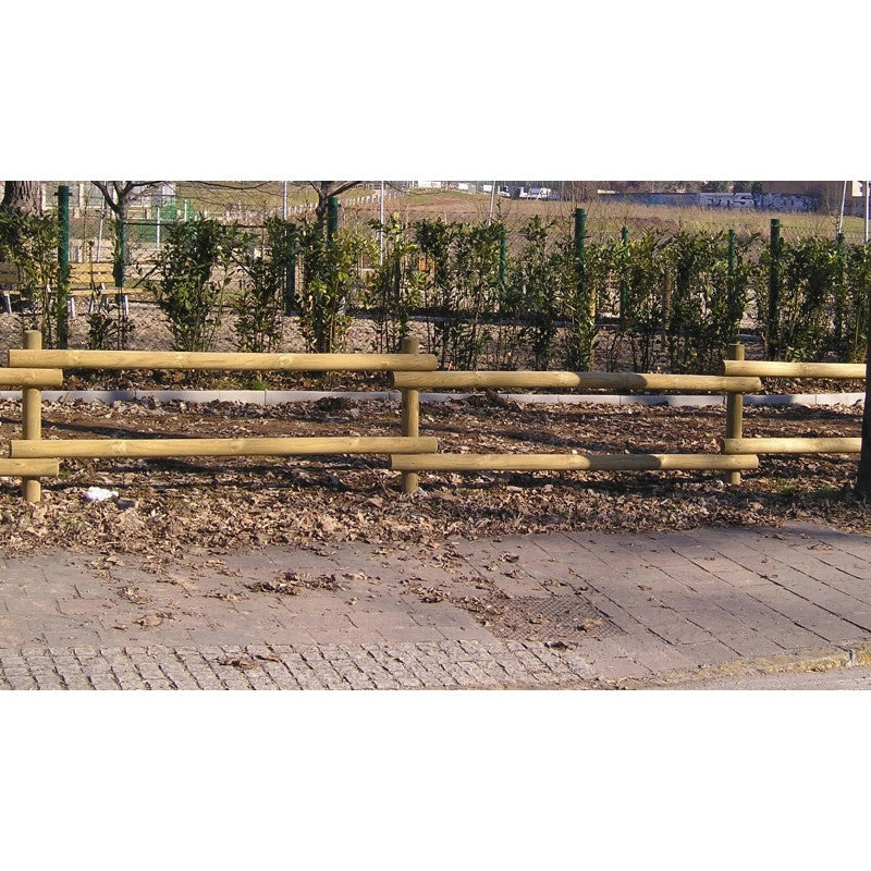 Recinzione in legno con mezzi pali 20 pezzi lunghezza 250 cm per giardino e staccionate - Esterni da Vivere
