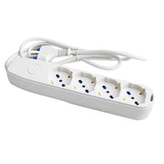 Multipresa ecova 30079x con interruttore luminoso 4 prese schuko e italiane