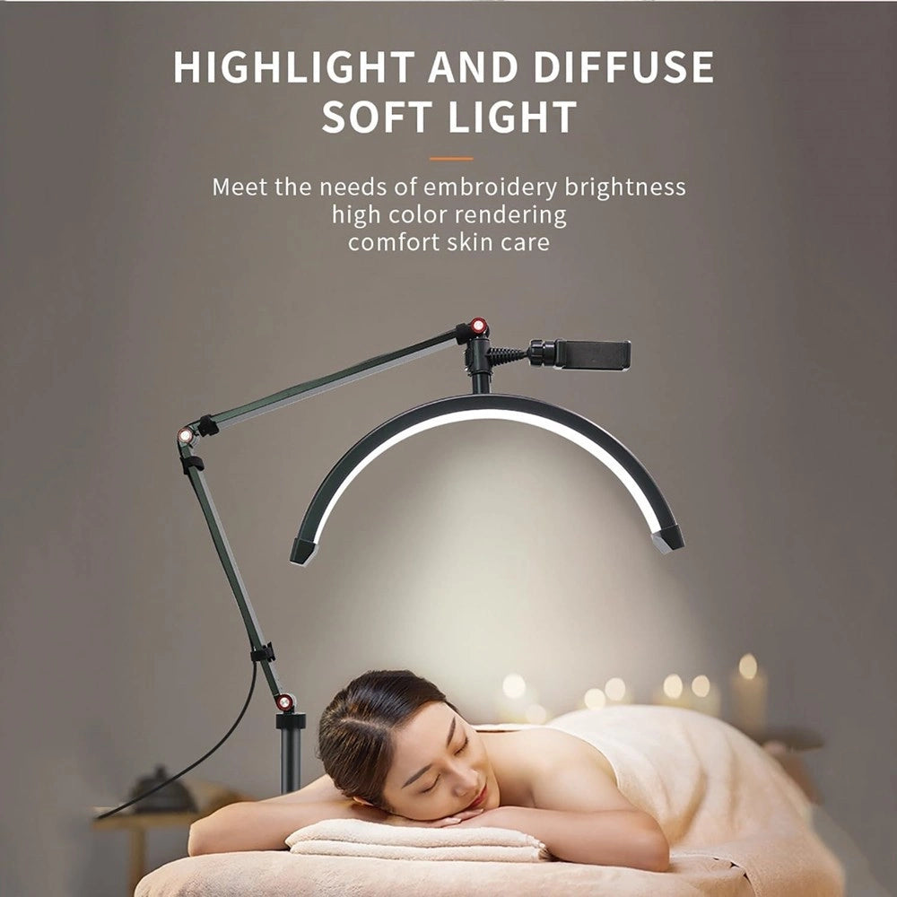 Trade Shop - Lampada A Led Per Extension Ciglia Da 16" Con Supporto Telefono Unghie Tatuaggi -