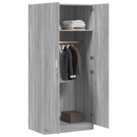 Armadio Grigio Sonoma 80x52x180 cm in Legno Multistrato cod mxl 77291