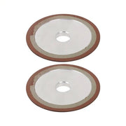 Due dischi abrasivi singoli 100 x 10 x 20 x 5 mm. Adatti per l'abrasione del metallo duro, abrasione resistente e efficiente.