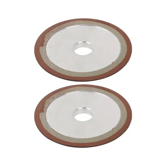 Due dischi abrasivi singoli 100 x 10 x 20 x 5 mm. Adatti per l'abrasione del metallo duro, abrasione resistente e efficiente.