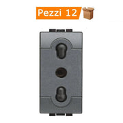 Multipack 12 prese living international bipasso bivalente l4180 2p+t 10/16a 250 volt