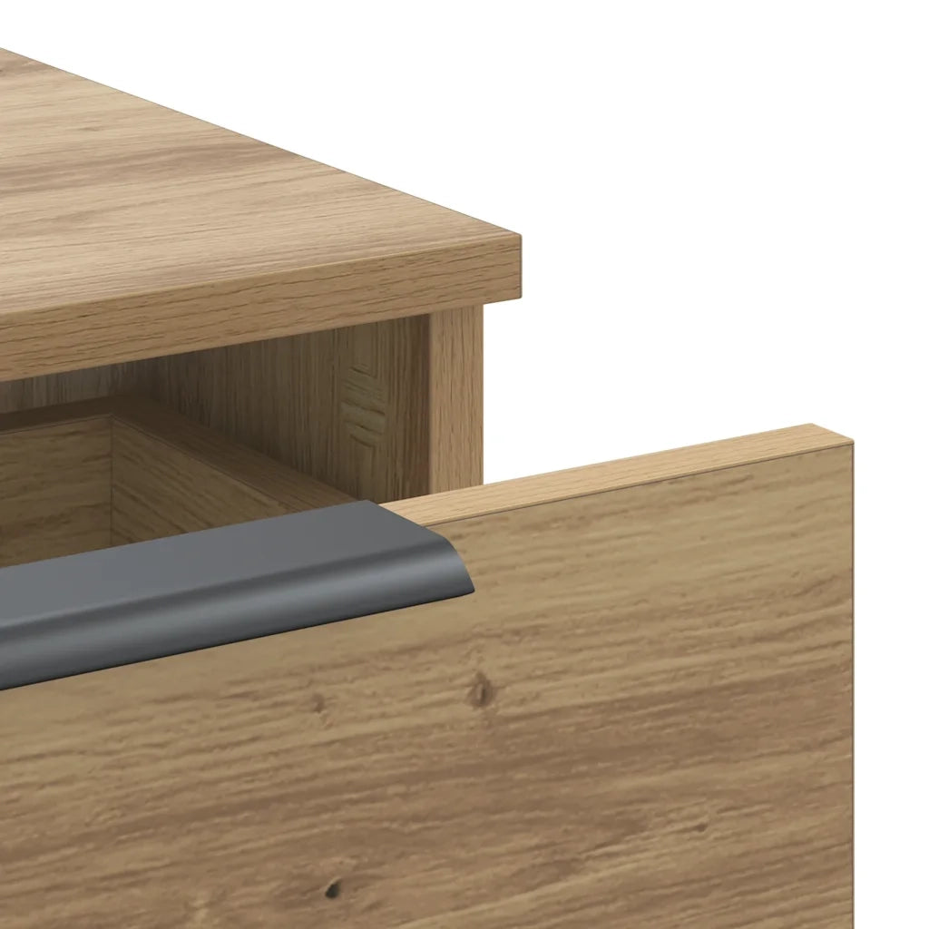 Armadietto a Muro | Mobile a Parete Rovere Artigianale 68x30x20 cm in Truciolato
