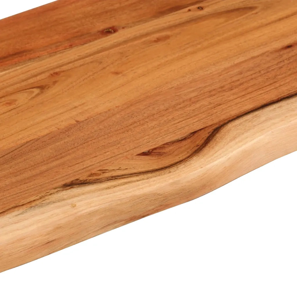 Mensola a Muro 60x20x3,8cm Rettangolare Legno Acacia Bordi Vivi 370272