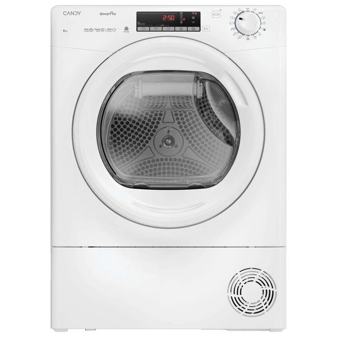 Candy, Asciugatrice Libera Installazione, 8 kg, Pompa di Calore, Bianco