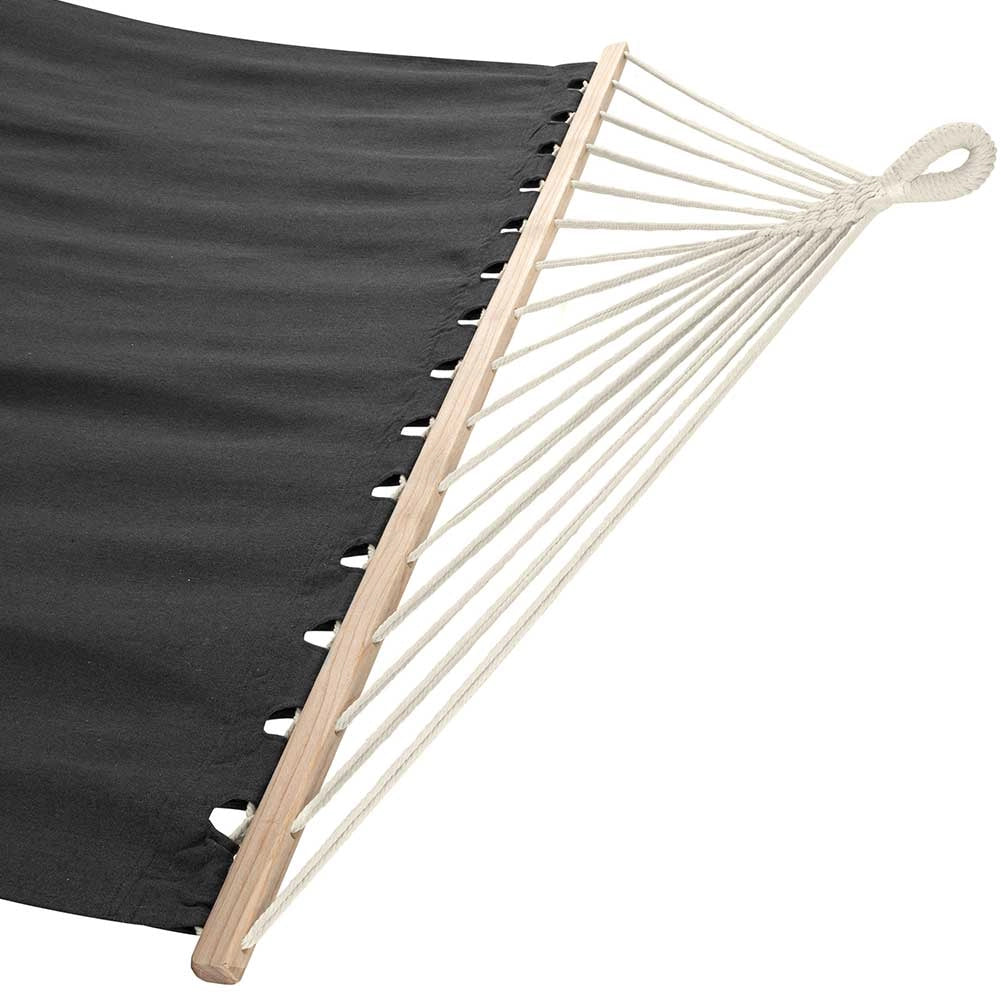 Amaca Giardino e Campeggio 2Posti Legno e Tessuto Pieghevole 345x150cm Antracite