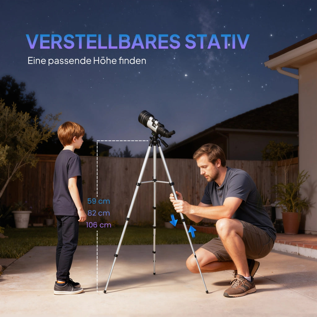Tavolino telescopico ¨C zephmum ¨C regolabile in altezza, argento