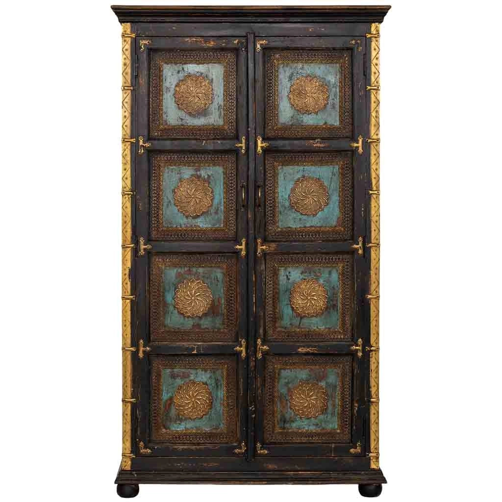 Armadio in legno artigianale, 102x44x183h cm, nero