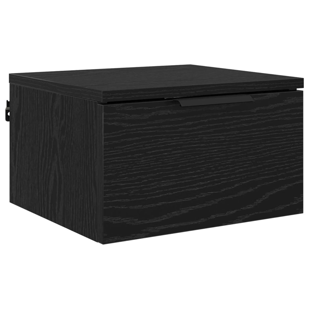 Armadio da Notte Rovere Nero 34 x 30 x 20 cm Legno multistrato 880813