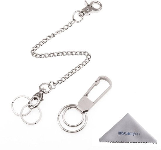 Set di Clessidre da Parete da 2 - Clessidra da Parete con Cerniera - Clip per Chiavi in Acciaio Inossidabile - Progettata per Prevenire gli Slittamenti - Ideale per le Chiavi di Casa/Chiavi da Lavoro - Clip per Chiavi