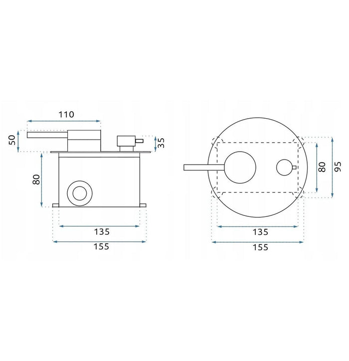 Set Doccia Da Incasso Rea Foss Clif Nickel Brush + Box