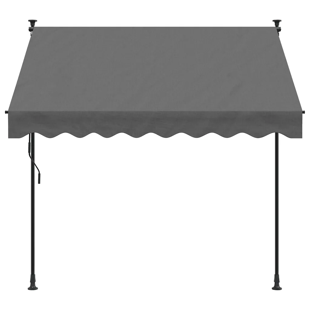 Tenda da Sole | Tenda parasole Retrattile Antracite 200x150 cm Tessuto e Acciaio