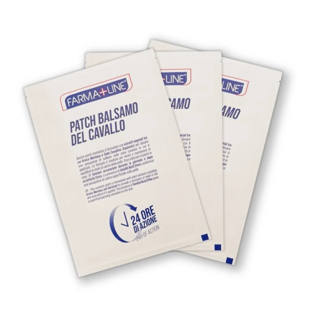 Trade Shop - Set 3pz Cerotti Patch Balsamo Cavallo Effetto Freddo Azione Lenitiva Corpo 9x14cm Cer7448a -