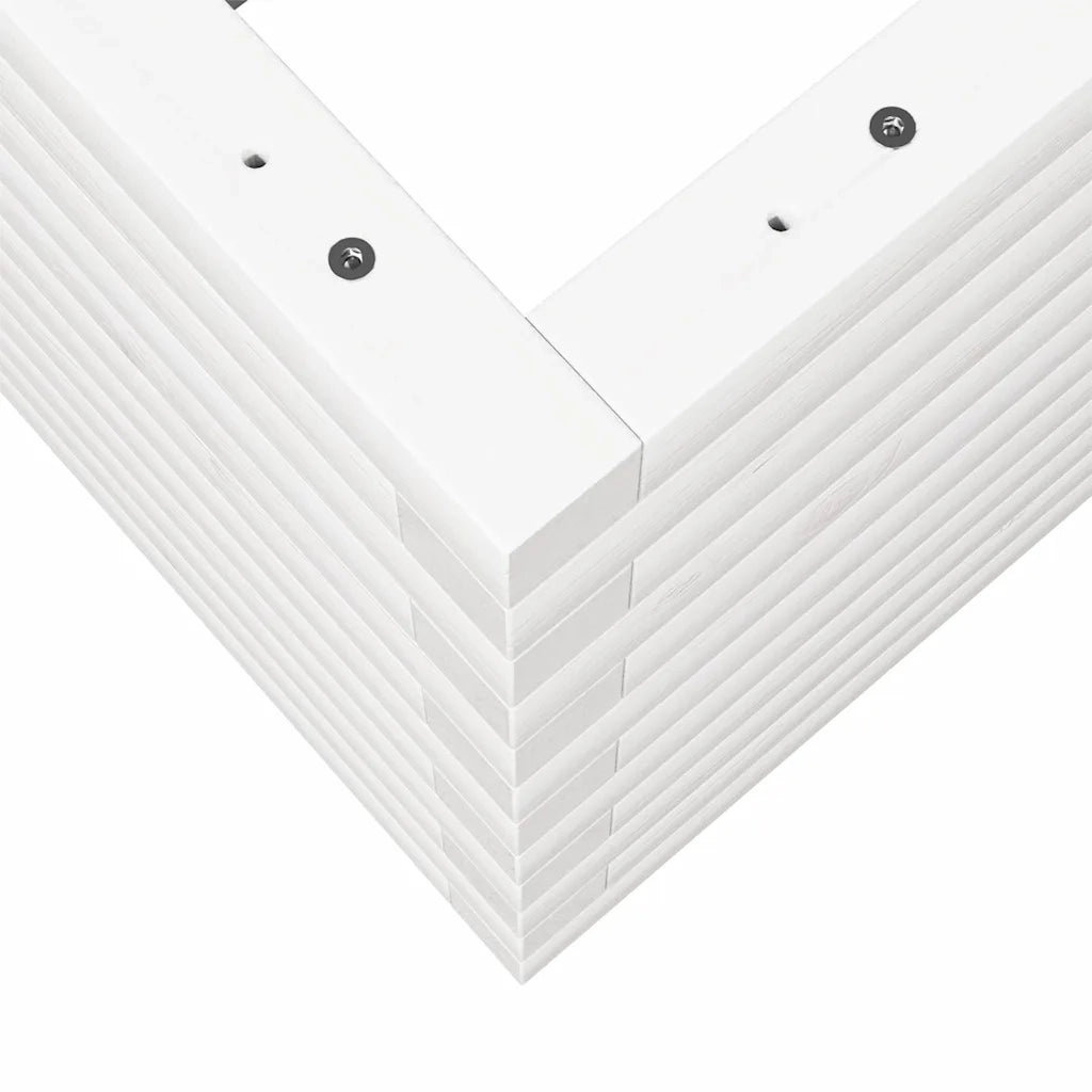 Fioriera da Giardino Bianca 80x80x46 cm Legno Massello di Pino 3282420