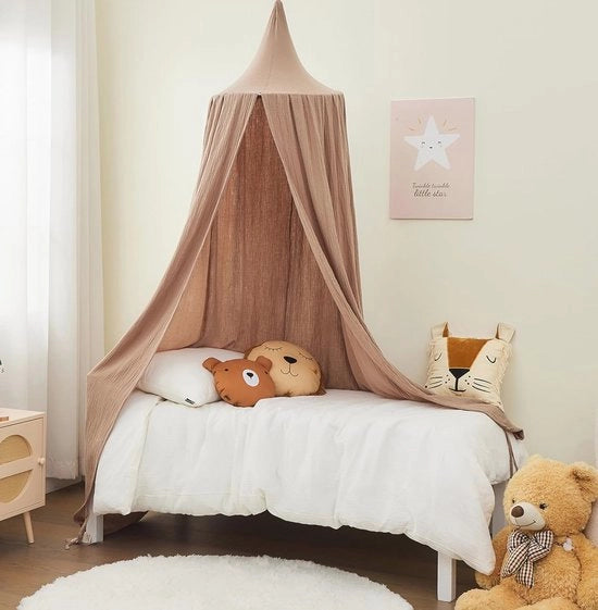 Tende per Bambini realizzate con 100% Cotone Biologico - Mousseline, Protezione dagli Insetti, Decorazione Stilizzata per la Camera dei Bambini