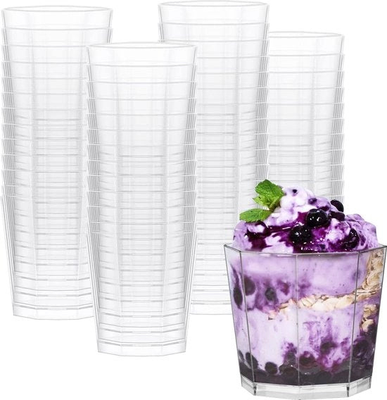 Set di servizio per dessert in vetro - set di ciotole in vetro - set di ciotole in vetro con ciotola base - set di ciotole decorative