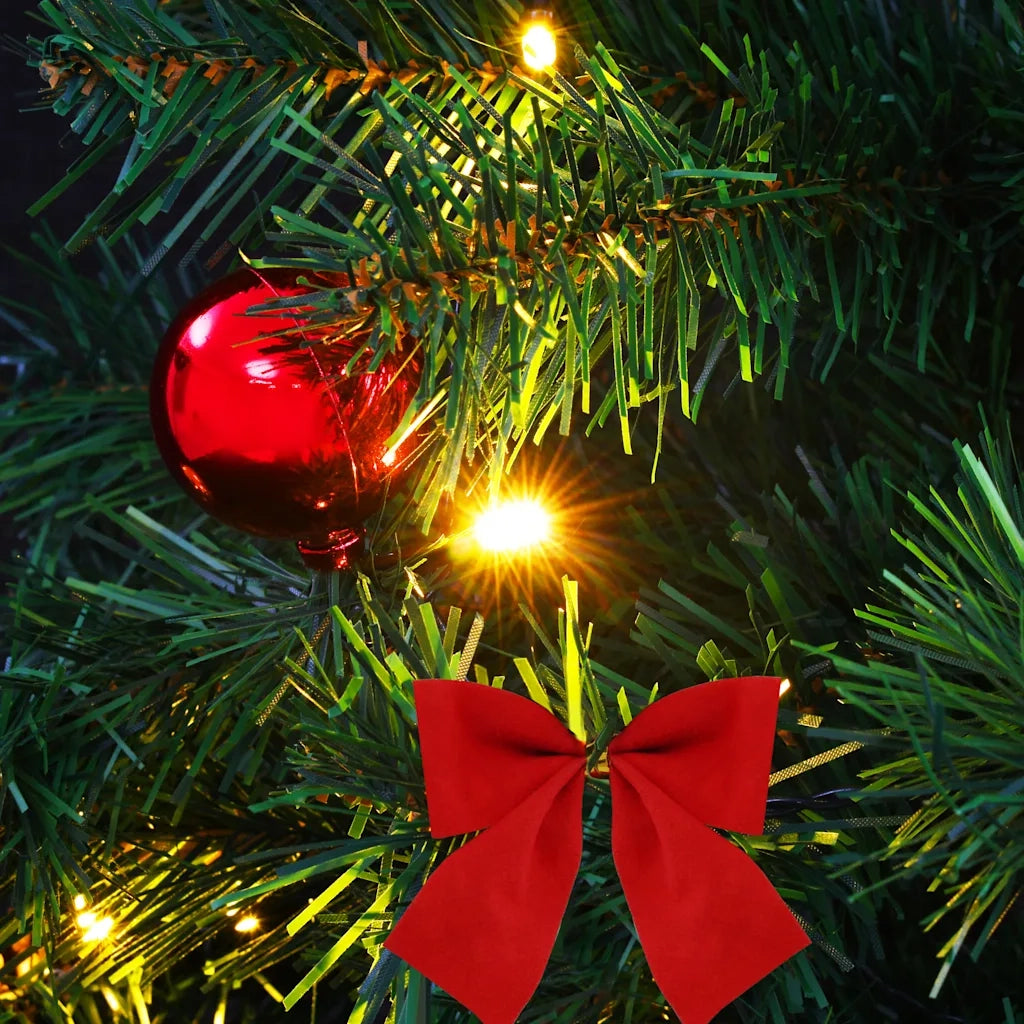 Albero di Natale Artificiale con Palline e LED 64 cm Verde cod mxl 19710