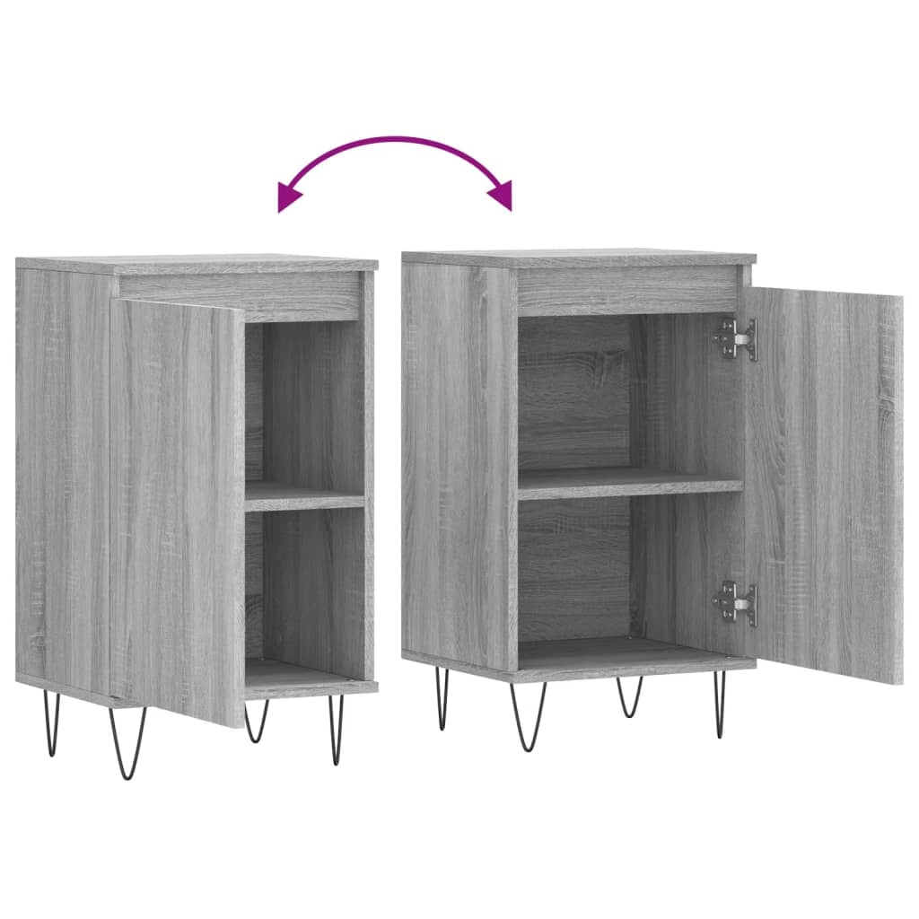 Buffet credenza cassettiera armadio mobile contenitore organizer cucina soggiorno Sonoma 40 x 35 x 70 cm legno ingegnerizzato grigio 02_0036355