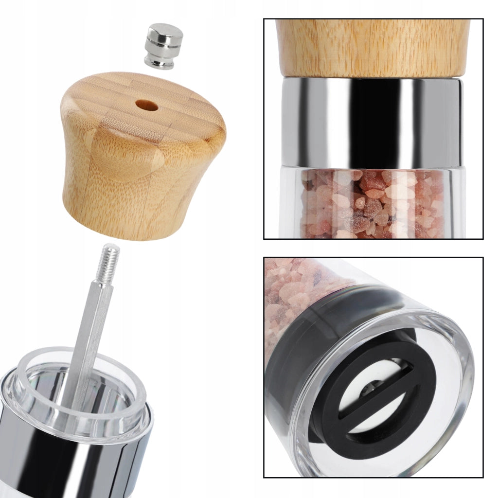 Macinino manuale per pepe, sale, spezie ed erbe aromatiche KADAX con struttura in ceramica resistente.