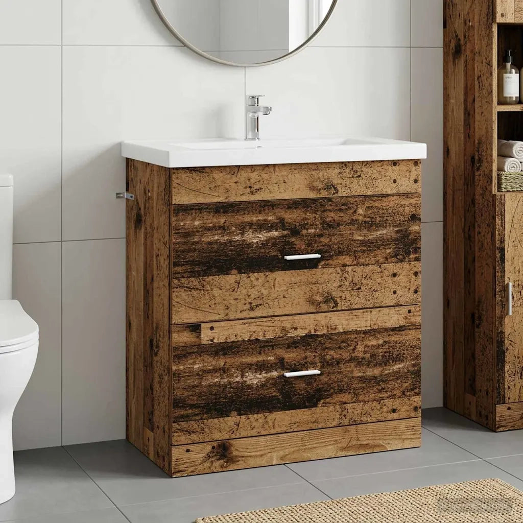 Mobiletto da Bagno Sotto Lavabo Legno antico 890718