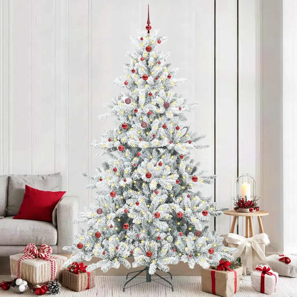 Albero di Natale Artificiale con Rami Pieghevoli Bianco 240 cm