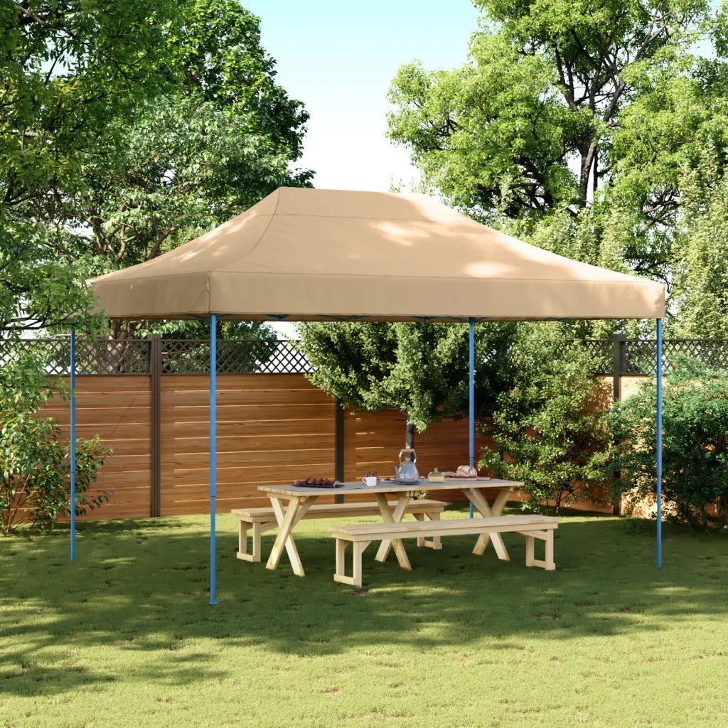 Tenda da Festa Pieghevole Pop-Up Beige 410x279x315 cm 4005007